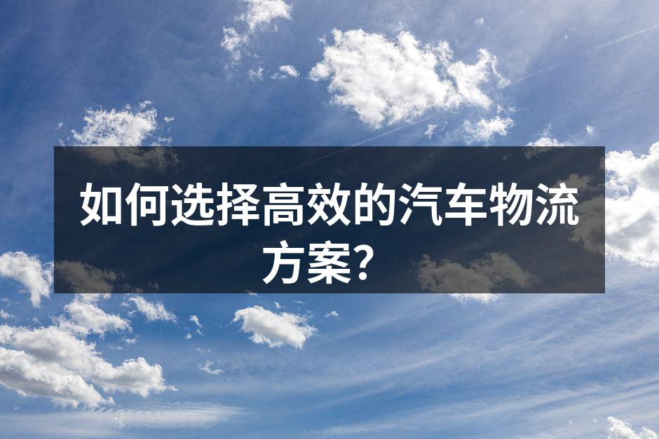 汽车物流运输示意图